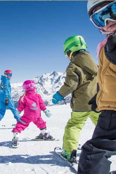group lesson kids ski